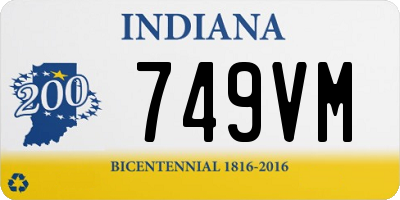 IN license plate 749VM