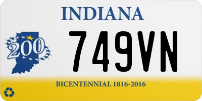 IN license plate 749VN