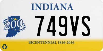 IN license plate 749VS