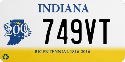 IN license plate 749VT