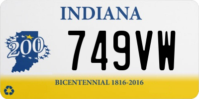 IN license plate 749VW