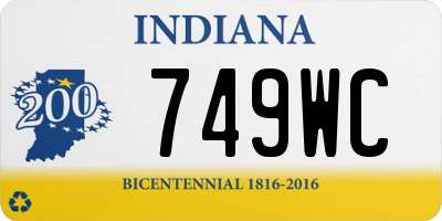 IN license plate 749WC
