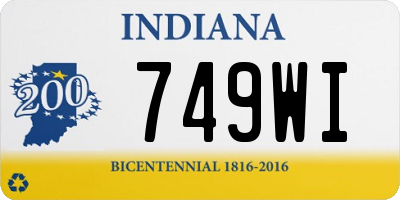 IN license plate 749WI