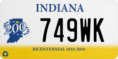 IN license plate 749WK