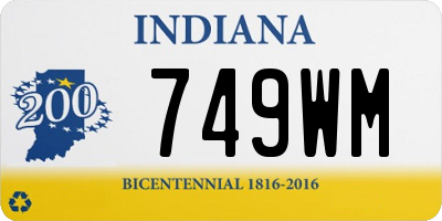 IN license plate 749WM