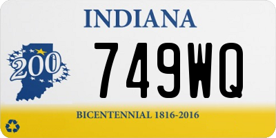 IN license plate 749WQ