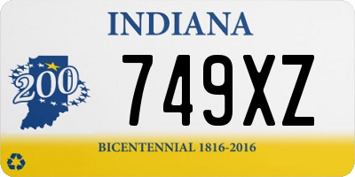 IN license plate 749XZ