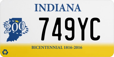 IN license plate 749YC