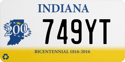 IN license plate 749YT