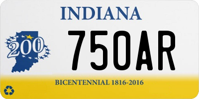 IN license plate 750AR