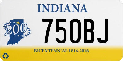 IN license plate 750BJ