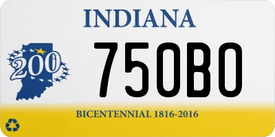 IN license plate 750BO