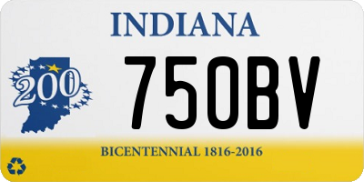 IN license plate 750BV