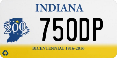 IN license plate 750DP