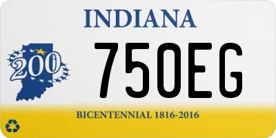 IN license plate 750EG