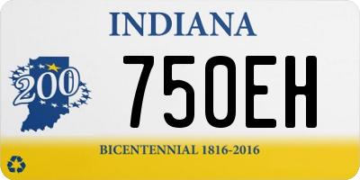 IN license plate 750EH