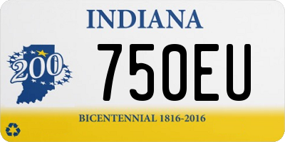 IN license plate 750EU