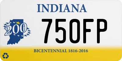 IN license plate 750FP