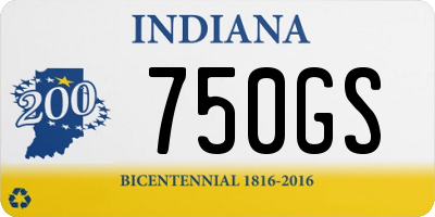 IN license plate 750GS