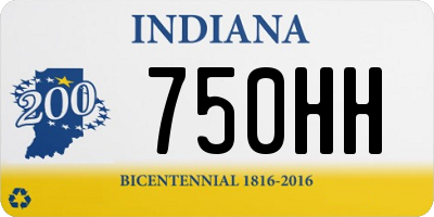 IN license plate 750HH