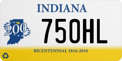 IN license plate 750HL