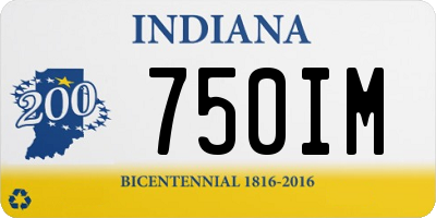 IN license plate 750IM