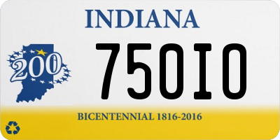 IN license plate 750IO