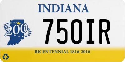 IN license plate 750IR