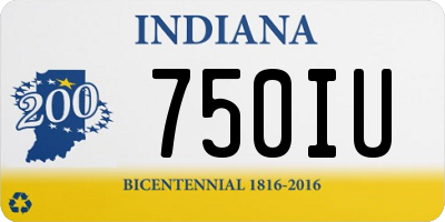 IN license plate 750IU