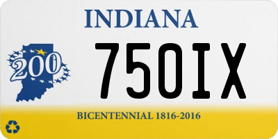 IN license plate 750IX