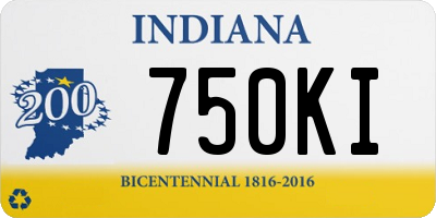 IN license plate 750KI