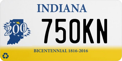 IN license plate 750KN