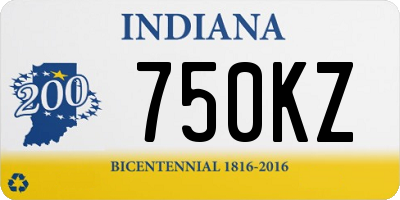 IN license plate 750KZ