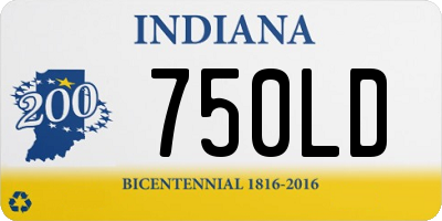IN license plate 750LD