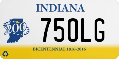 IN license plate 750LG