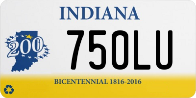 IN license plate 750LU