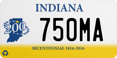 IN license plate 750MA