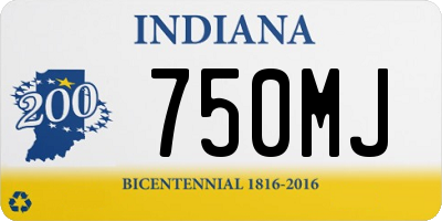 IN license plate 750MJ