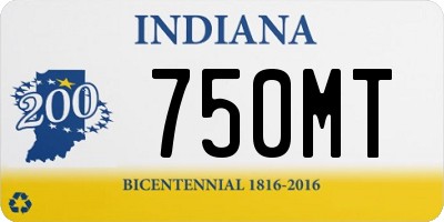 IN license plate 750MT