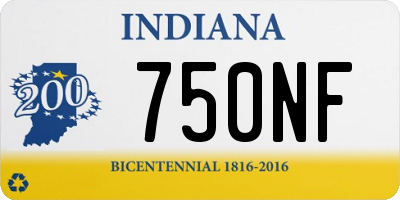 IN license plate 750NF