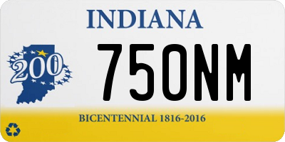 IN license plate 750NM