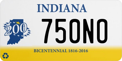 IN license plate 750NO
