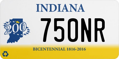 IN license plate 750NR