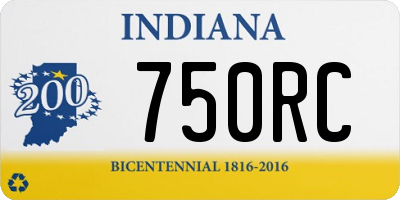 IN license plate 750RC