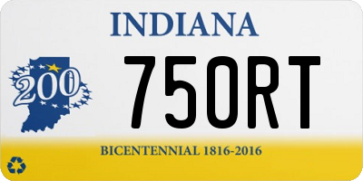 IN license plate 750RT