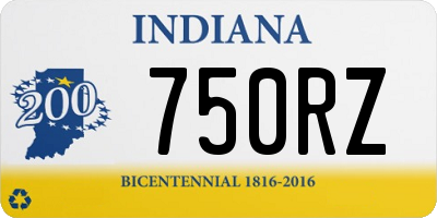 IN license plate 750RZ