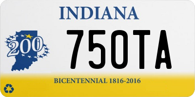 IN license plate 750TA