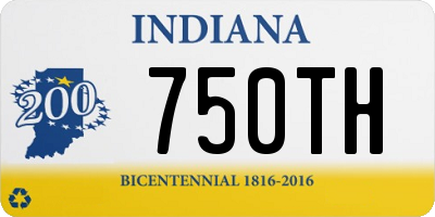IN license plate 750TH