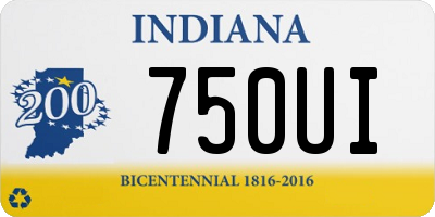 IN license plate 750UI