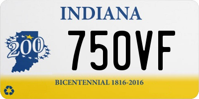 IN license plate 750VF